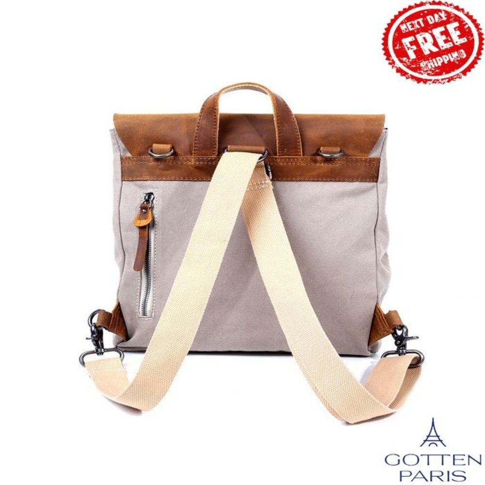 Cooper Convertible Canvas Backpack Ivory Women's Bag - Picture 5 of 9